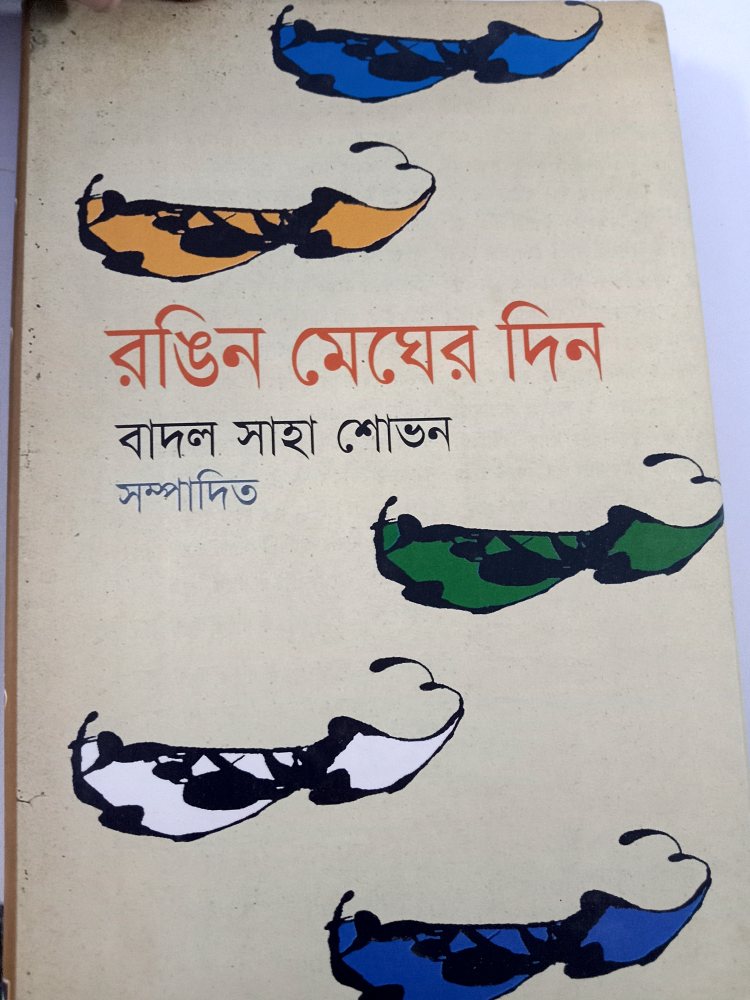 রঙিন মেঘের দিন — বাদল সাহা শোভন (সম্পাদক), বইয়ের প্রচ্ছদ (Rongin Megher Din by Badal Saha Shovon (Editor), book cover)